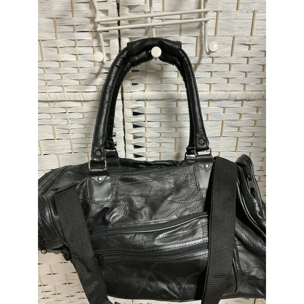 Vintage Trump‎ Marina Hotel Casino Leather Duffle Travel Bag, Atlantic City NJ